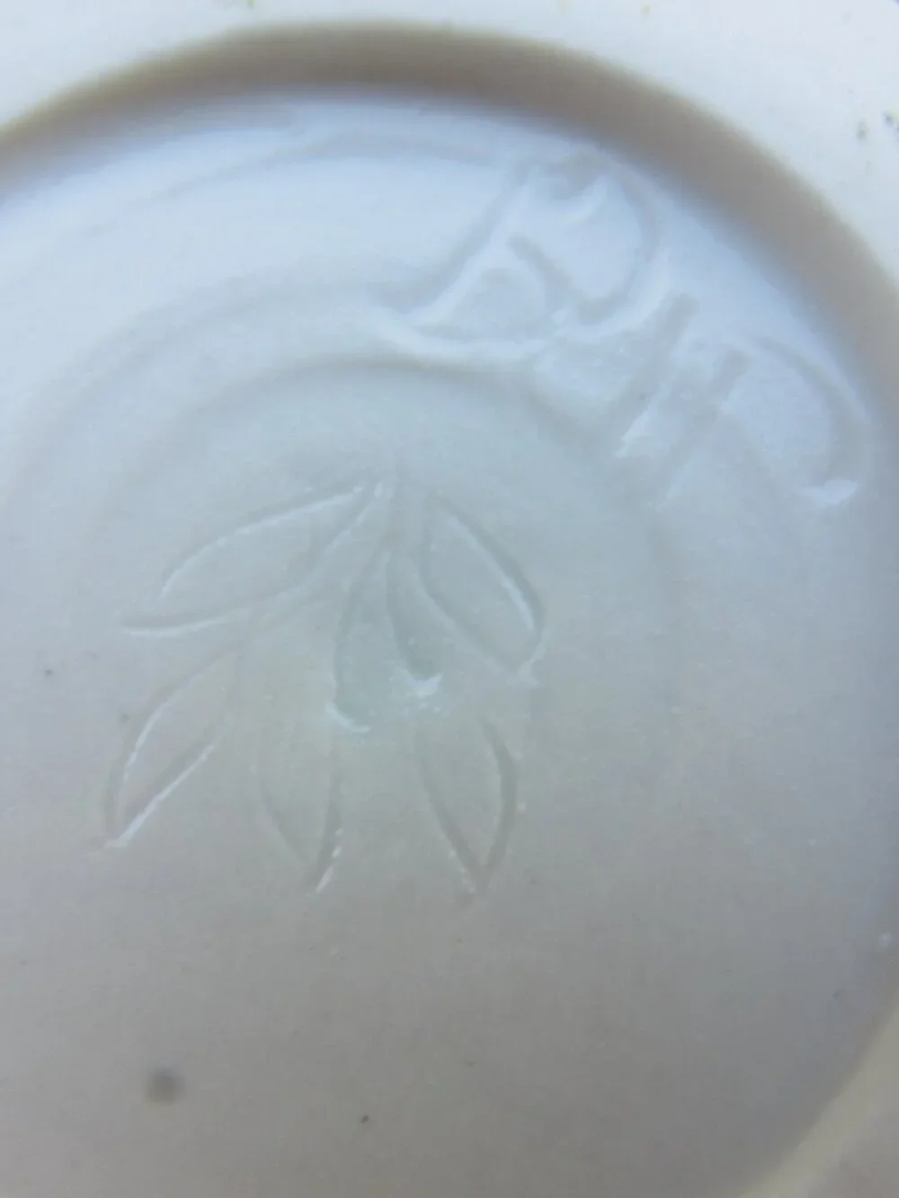 Purple and Green Porcelain Carved Lavender Wine Cup Handmade